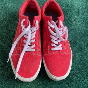 Vans Mens 10.5 Red and White